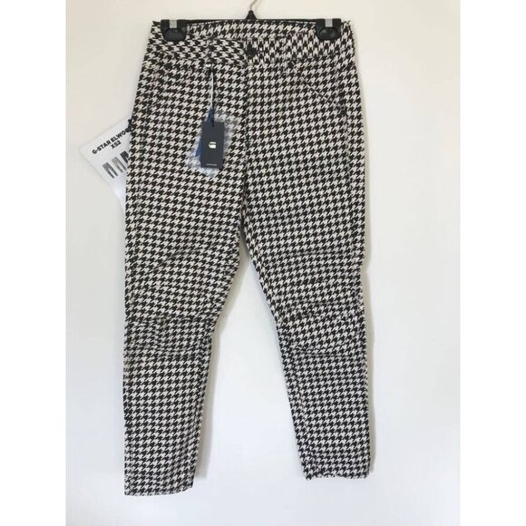 G-STAR Elwood 5622 3D Mid Waist Boyfriend Color Jeans Size 24 Houndstooth - Picture 2 of 7